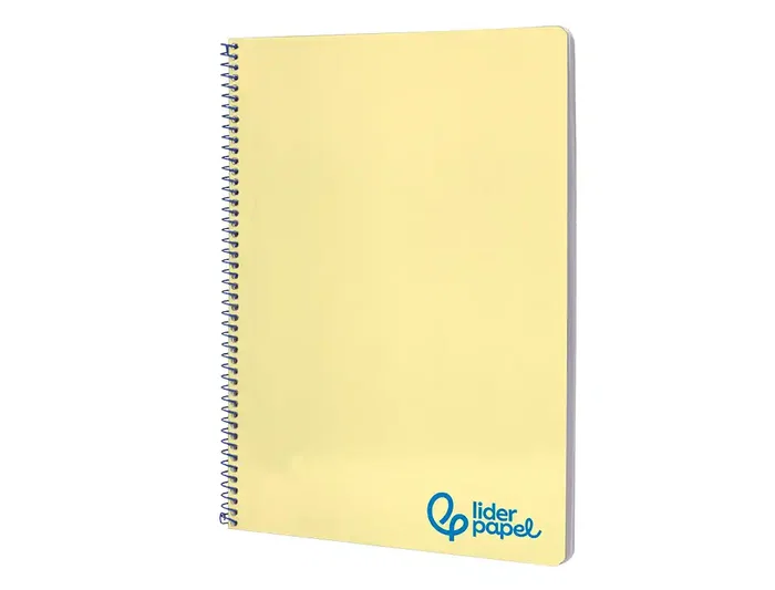 Liderpapel Cuaderno Espiral Wonder A4 Tapa Plástico 80 Hojas 90gr Cuadro 4mm Con Margen Color Amarillo