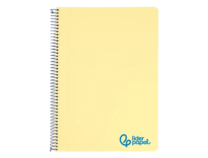 Liderpapel Cuaderno Espiral Wonder A4 Tapa Plástico 80 Hojas 90gr Cuadro 4mm Con Margen Color Amarillo