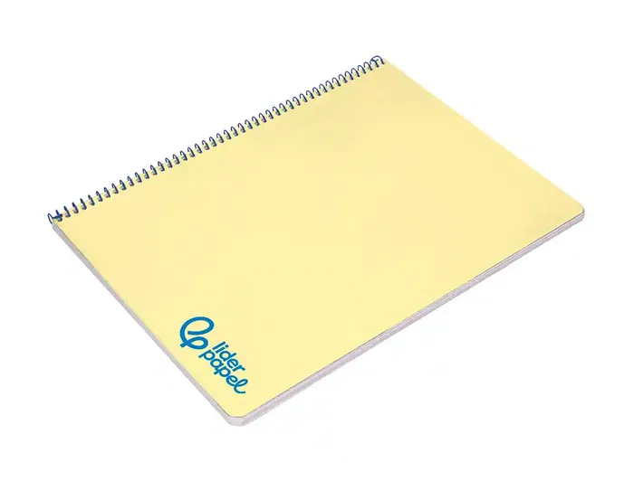 Liderpapel Cuaderno Espiral Wonder A4 Tapa Plástico 80 Hojas 90gr Cuadro 4mm Con Margen Color Amarillo