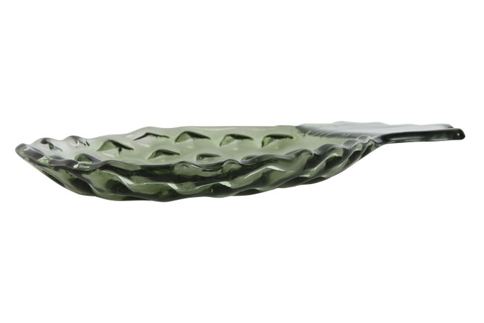 DKD Home Decor Centro de Mesa de Cristal Piña Verde 20x15x1,5 cm