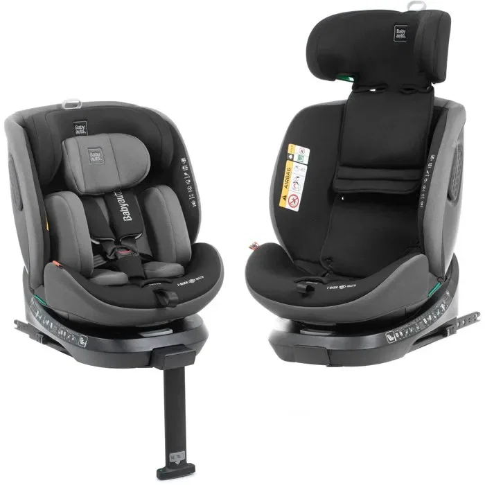 Babyauto Silla Coche Core Grupo 0/1/2/3 (40-150cm) i-Size con Isofix, Giratoria, Reclinable, Reductor - Color Antracita