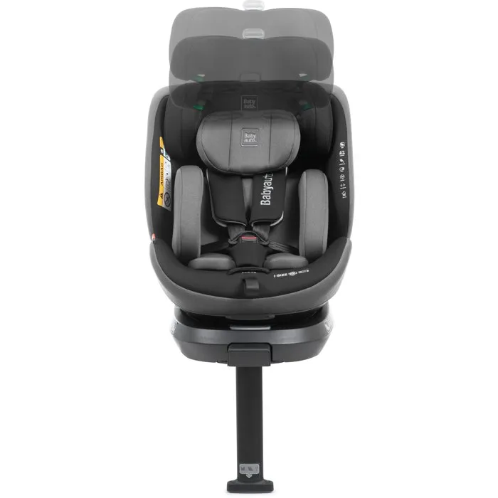 Babyauto Silla Coche Core Grupo 0/1/2/3 (40-150cm) i-Size con Isofix, Giratoria, Reclinable, Reductor - Color Antracita