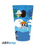 Abystyle Vaso Grande One Piece 400 ml de Vidrio con Diseño de Calaveras - Merchandising Oficial de Anime