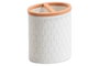 DKD Home Decor Vaso de Resina y Bambú Blanco