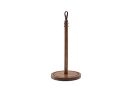 DKD Home Decor Portarrollos Básico Natural Acacia y PU 15 x 33 x 15 cm