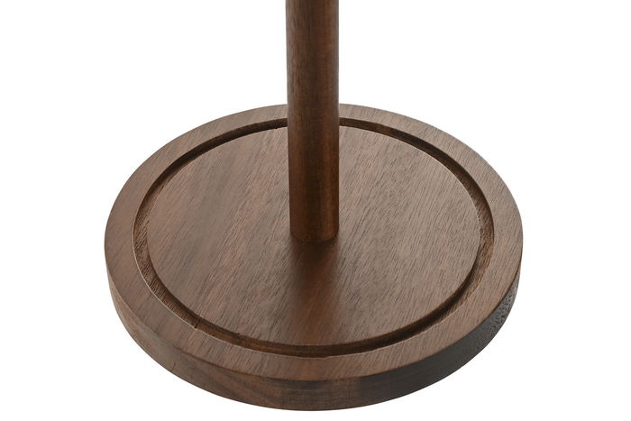 DKD Home Decor Portarrollos Básico Natural Acacia y PU 15 x 33 x 15 cm