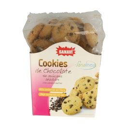 Sanavi Sanalínea Cookies Choco sin Azúcar Añadido Con Pepitas de Chocolate 250g Pack