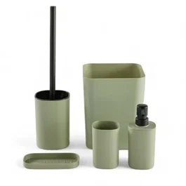 Today Juego de 5 accesorios de baño Verde