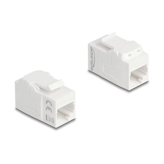 DeLOCK 90719 Módulo Keystone Acoplamiento RJ45 hembra a RJ45 hembra Cat.6a Blanco