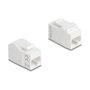 DeLOCK 90719 Módulo Keystone Acoplamiento RJ45 hembra a RJ45 hembra Cat.6a Blanco