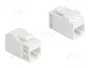 DeLOCK 90719 Módulo Keystone Acoplamiento RJ45 hembra a RJ45 hembra Cat.6a Blanco