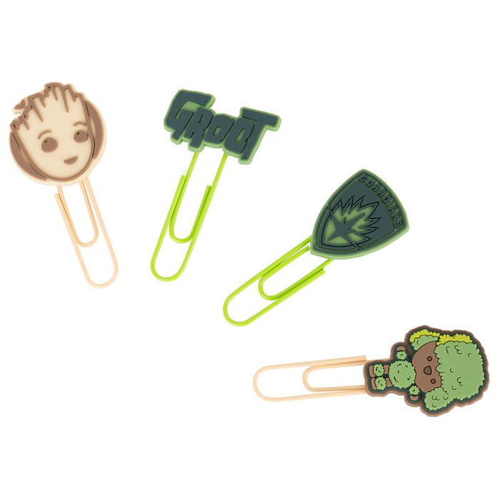 ERIK Set 4 Clips Groot Marvel de Metal y PVC - 5,3cm