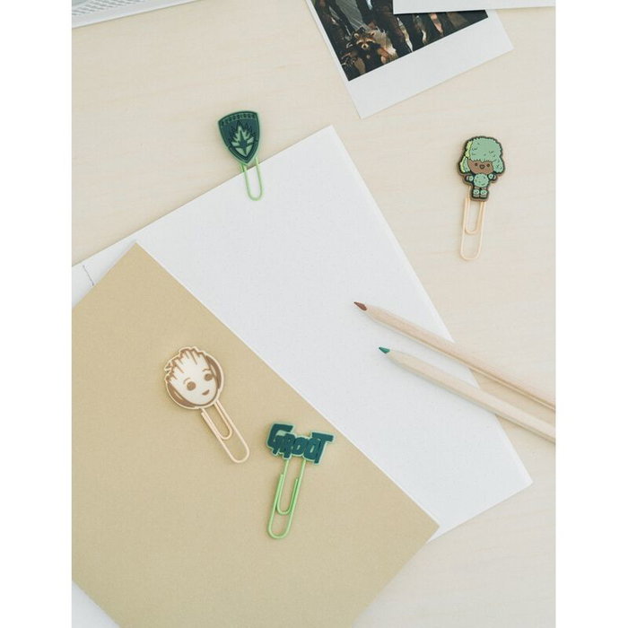 ERIK Set 4 Clips Groot Marvel de Metal y PVC - 5,3cm