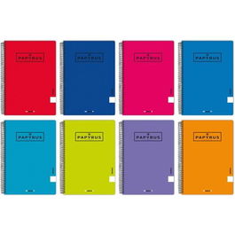 Papyrus 01-Uniclasic Cuaderno Tapa Blanda 80H 90 gr Folio Pauta 3,5 mm Colores Surtidos (Set de 10) (Set de 10)