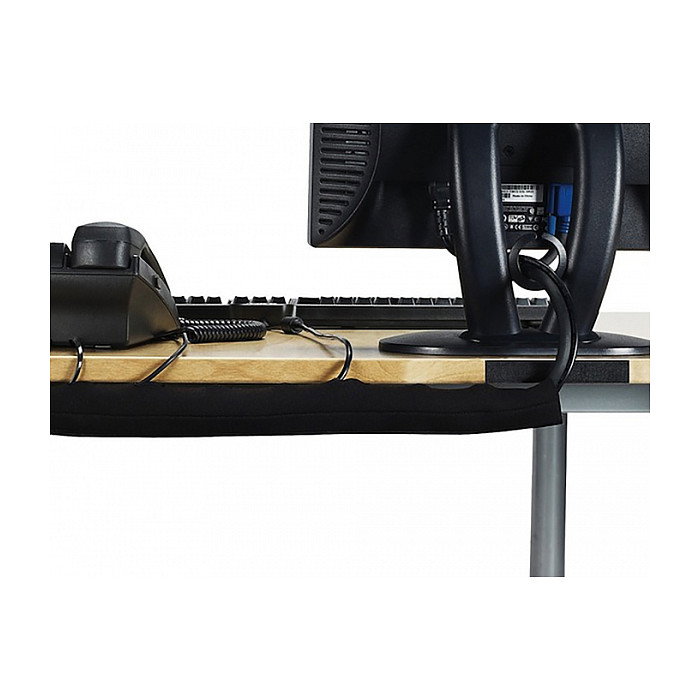 DeLOCK Manga Tejida con Cierre de Gancho y Lazo, Resistente al Calor 5 m x 30 mm, Negro, Plástico, -50 a 150 °C, 1 Pieza