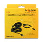 DeLOCK Cable USB 2.0 de 20 m, Tipo-A a Tipo-B, Negro