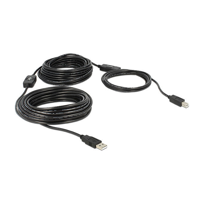 DeLOCK Cable USB 2.0 Tipo-A a Tipo-B de 20 m, Negro DeLOCK Cable USB 2.0 Tipo-A a Tipo-B de 20 m, Negro