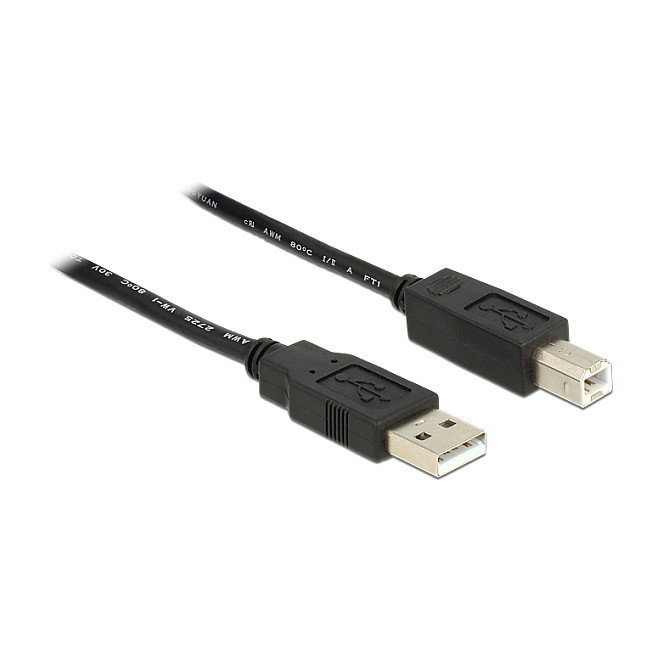 DeLOCK Cable USB 2.0 de 20 m, Tipo-A a Tipo-B, Negro DeLOCK Cable USB 2.0 de 20 m, Tipo-A a Tipo-B, Negro