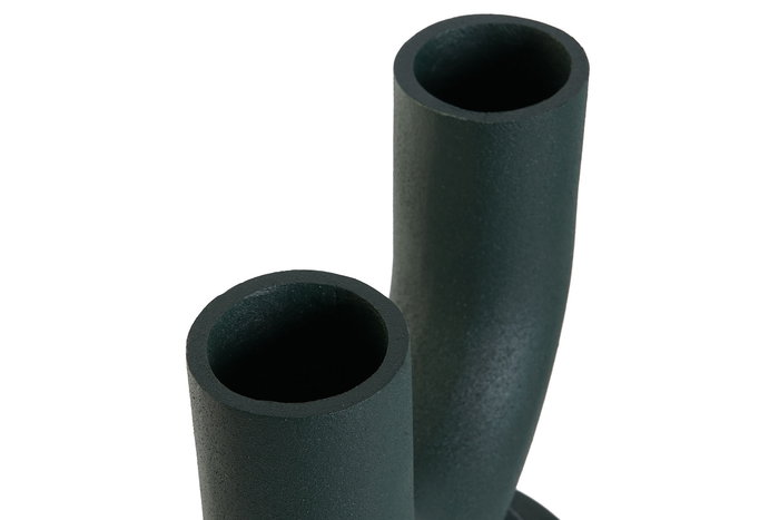 DKD Home Decor Jarrón Urban Verde Jade y Verde Musgo Rugoso Aluminio 13 x 19 x 18 cm (2 Unidades)