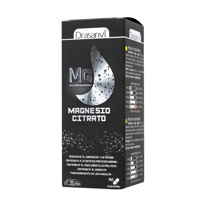 Drasanvi Magnesio Citrato 90 cápsulas - Suplemento mineral esencial para deportistas Drasanvi Magnesio Citrato 90 cápsulas - Suplemento mineral esencial para deportistas