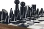 DKD Home Decor Juego de Mesa de Ajedrez de Madera y Resina Lacado Azul
