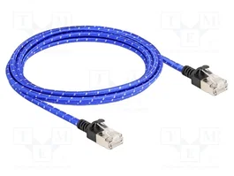 DeLOCK Cable de red Cat.6A U/FTP Slim 2 m Azul