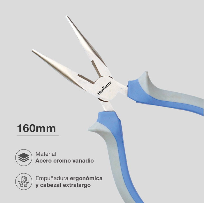 Hantums Alicate de boca semiredonda 160mm