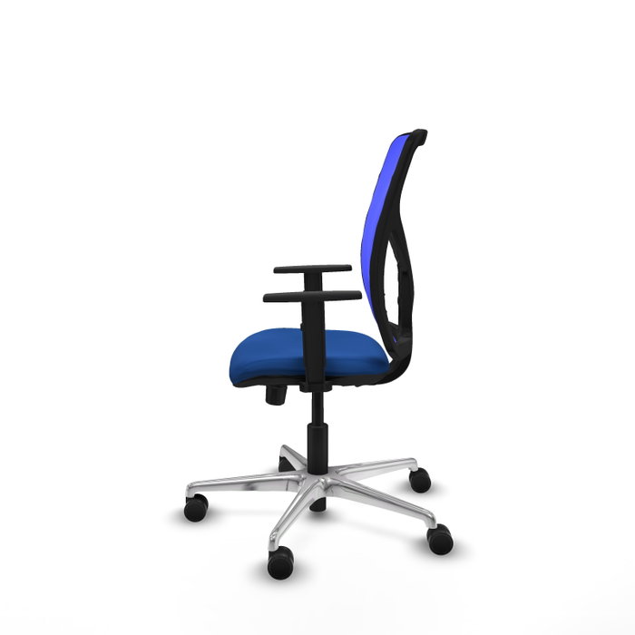 PIQUERAS Y CRESPO Silla de oficina Motilla Azul con mecanismo Sincro/Traslack