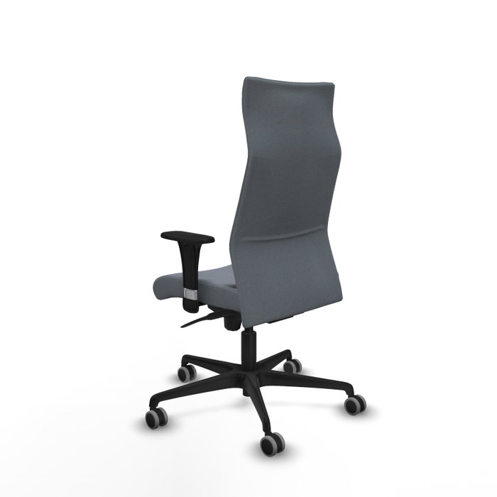 PIQUERAS Y CRESPO Sillón Albacete con mecanismo Sincro, Tela Gris, Base Nailon Negra PIQUERAS Y CRESPO Sillón Albacete con mecanismo Sincro, Tela Gris, Base Nailon Negra