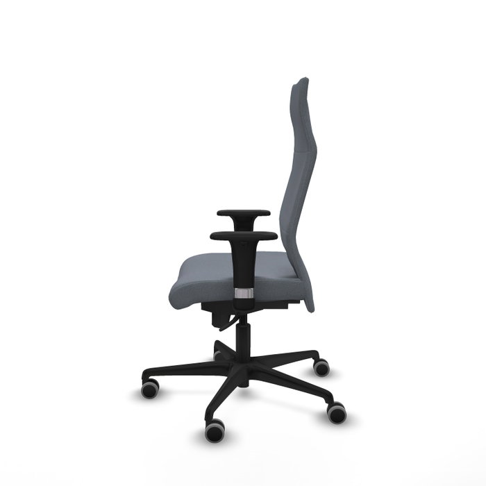 PIQUERAS Y CRESPO Sillón Albacete con mecanismo Sincro, Tela Gris, Base Nailon Negra PIQUERAS Y CRESPO Sillón Albacete con mecanismo Sincro, Tela Gris, Base Nailon Negra