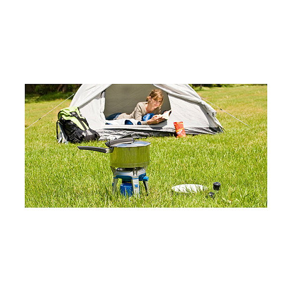 Campingaz Hornillo de Gas Camping Modelo Bivouac 203044 - 1 Zona, 950 g, Azul/Plata, Combustible Líquido