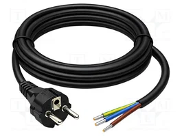 QOLTEC Cable de alimentación HD5VV-F 3G1mm2 CEE 7/7 1,8m