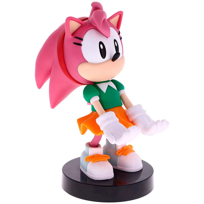 Cable Guy Soporte y Cargador Figura Amy Rose Sonic 20cm para Mandos y Móviles