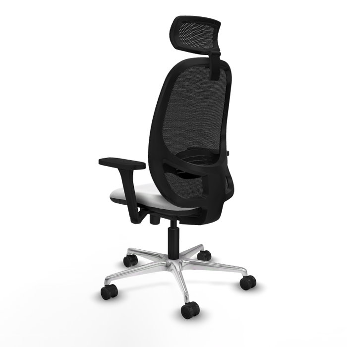 PIQUERAS Y CRESPO Silla de oficina Cilanco con mecanismo Sincro, Blanco y Negro