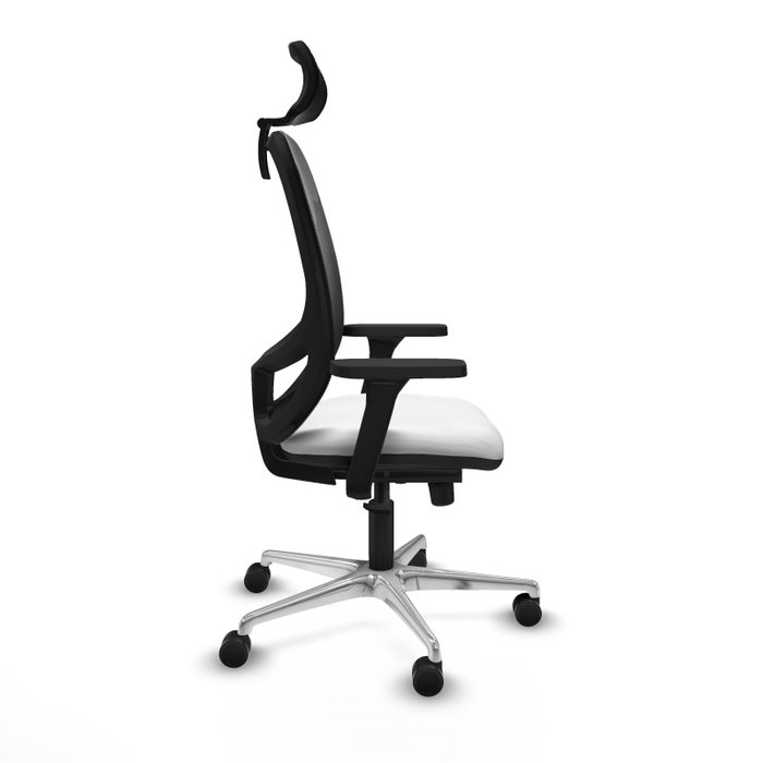 PIQUERAS Y CRESPO Silla de oficina Cilanco con mecanismo Sincro, Blanco y Negro