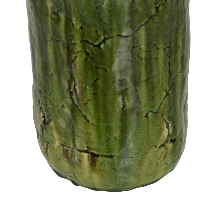 Jarrón Verde Cerámica Decoración 17,50 X 17,50 X 33 cm