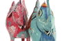 DKD Home Decor Decoración Metal Elefante Surtido Fucsia y Azul 40x12x40 cm