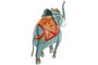 DKD Home Decor Decoración Metal Elefante Surtido Fucsia y Azul 40x12x40 cm