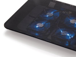 Conceptronic Base de refrigeración para portátiles CNBCOOLPADL4F con 4 ventiladores, Negro