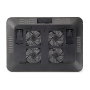 Conceptronic CNBCOOLPADL4F Base de refrigeración para portátiles con 4 ventiladores, Negro