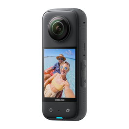 Insta360 INCAMX32 Cámara de Acción X3 5.7K 360° con Modo Single-Lens 4K, Sensor 1/2", Resistente al Agua 10m, Estabilización FlowState, Negro