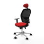 PIQUERAS Y CRESPO Silla de oficina Jorquera con mecanismo Sincro, Rojo y Negro
