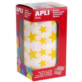 Apli Gomets Estrella 12,5 mm y 19,5 mm Rollo Amarillo 2.360 Unidades