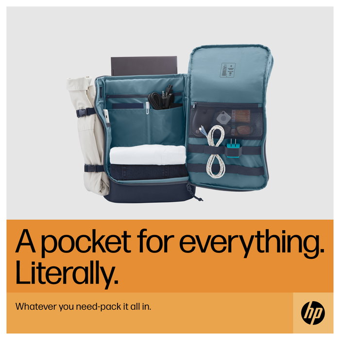 HP Mochila Travel 25L para portátil de 15,6 pulgadas, Gris hierro