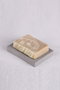 Aberto Design Jabonera de Hormigón Gris para Baño Moderno y Elegante, 11x8 cm