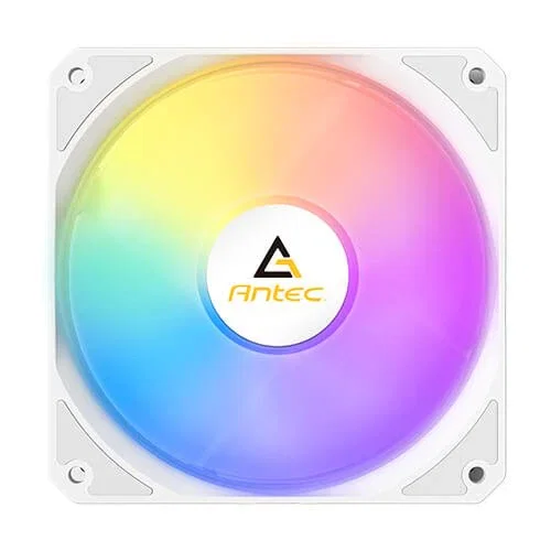 Antec P12R Ventilador para PC 120mm Negro A-RGB, Cojinete Hidráulico, 1500 RPM, 61.46 CFM, 1.07 mmH2O, 3-pin ARGB & 4-pin PWM