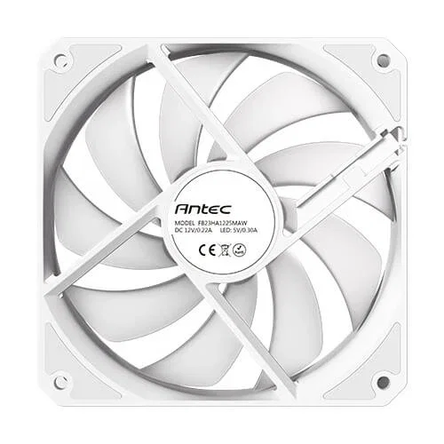Antec P12R Ventilador para PC 120mm Negro A-RGB, Cojinete Hidráulico, 1500 RPM, 61.46 CFM, 1.07 mmH2O, 3-pin ARGB & 4-pin PWM
