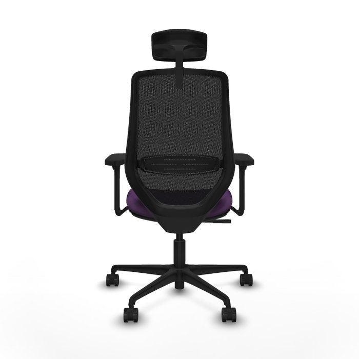 PIQUERAS Y CRESPO Silla de oficina Mardos con mecanismo Sincro, Morado y Negro
