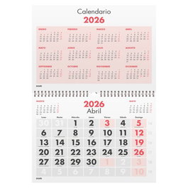 Dohe Calendario de Pared Mensual 2026 A4 Números Grandes