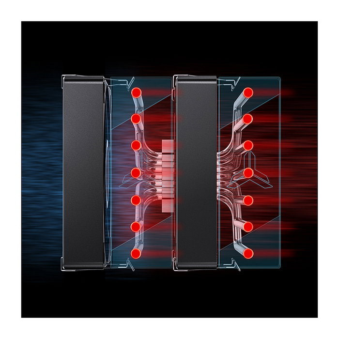 Jonsbo CR-3000 CPU-Kühler Dual Tower ARGB 2x 120 mm negro